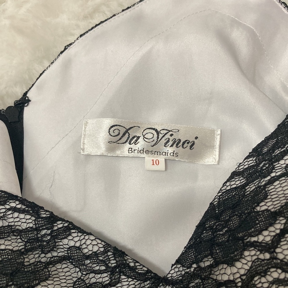 Da Vinci Woman’s Camisole black and white  lace Size 10 NWOT - Picture 4 of 9